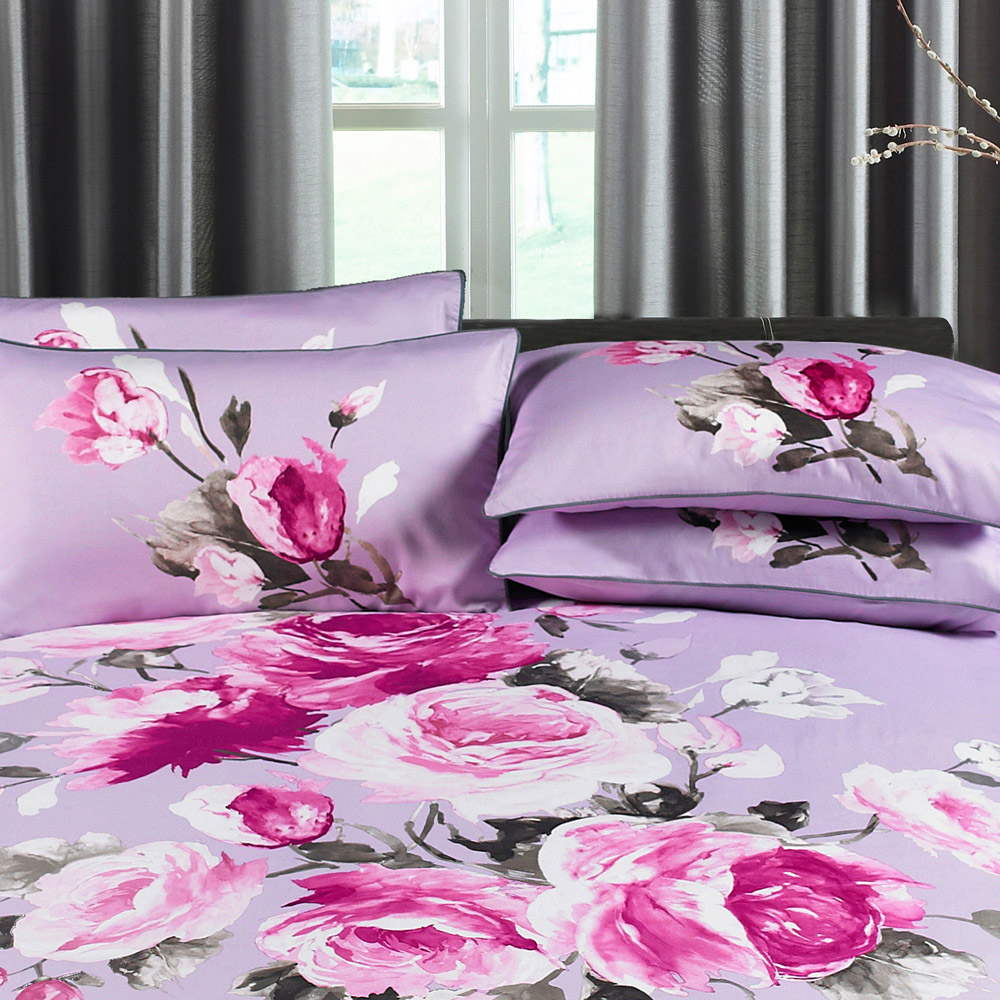 Paoletti Windsor Super King Size Cream 300 Thread Count Duvet Cover Set Image 2