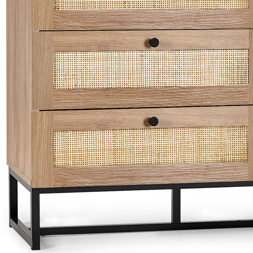 Julian Bowen Padstow 6 Drawer Oak Chest of Drawers Image 5