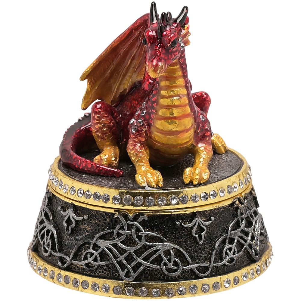 Hocus Pocus Halloween Red Gothic Dragon Jewellery Box Image 3