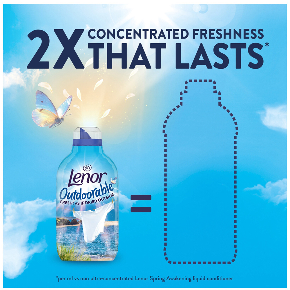 Lenor Outdoorable Concentrated Fabric Conditioner Sea Breeze Stroll 76 Image 5