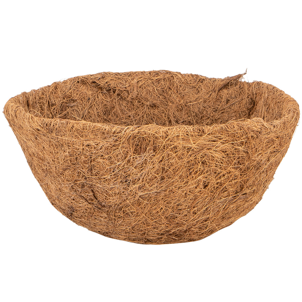 My Garden Round Brown Moulded Coco Basket Liner 15.5cm Image