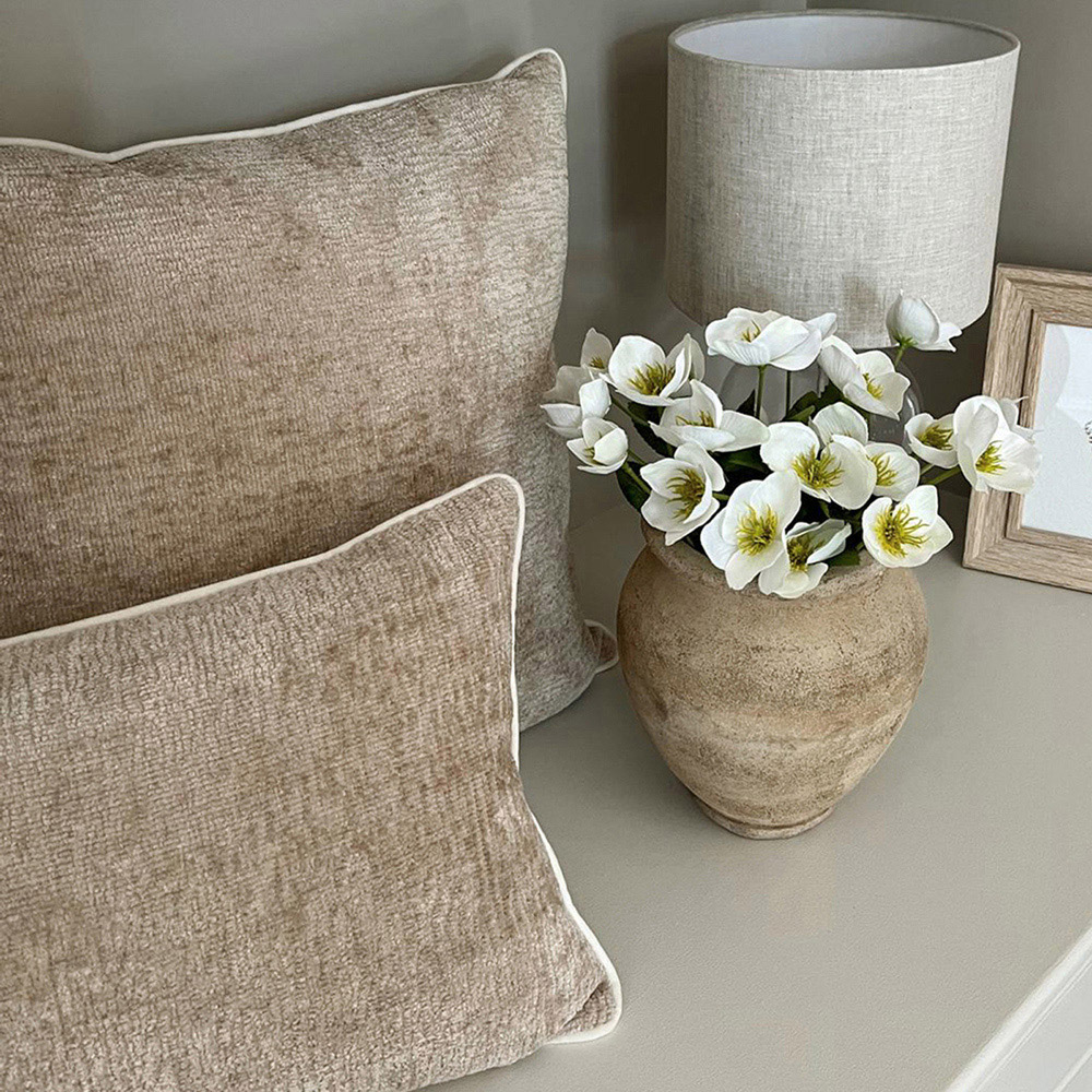 Belgravia Decor Beige Chenille Cushion 50 x 50cm Image 2