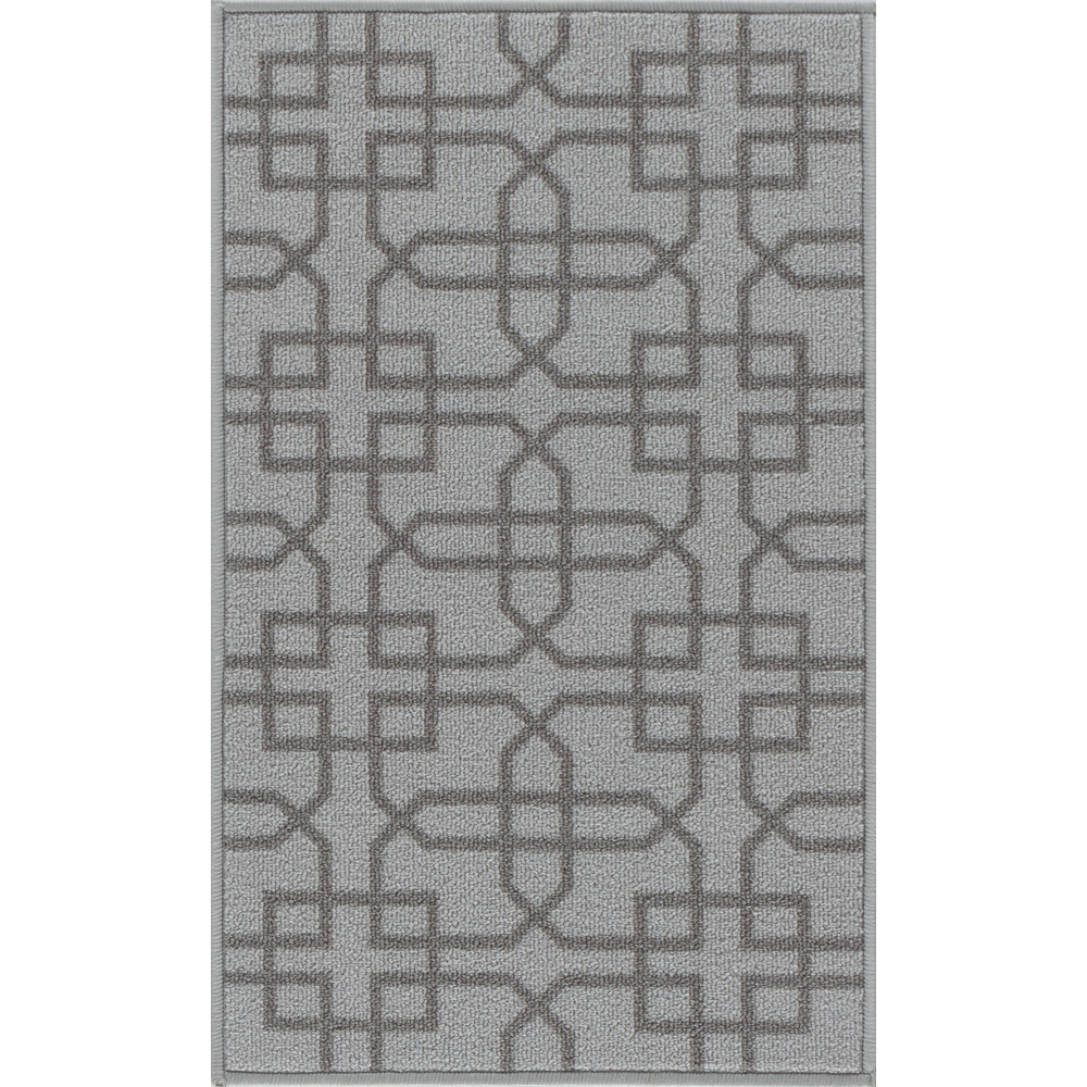 Desire Rugs Havana Silver Cubed Trellis Anti Slip Door Mat 220 x 160cm Image 1