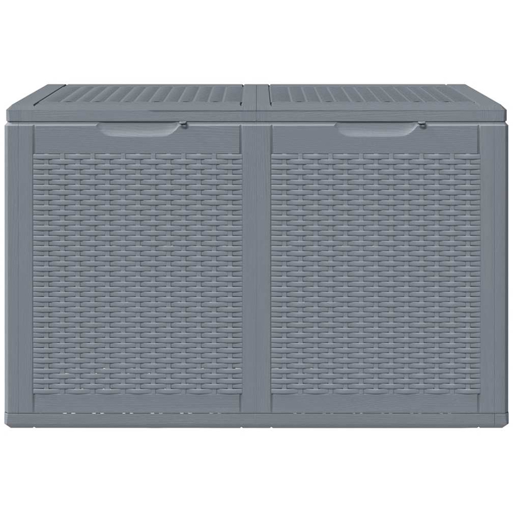 vidaXL 180L Grey Polypropylene Garden Storage Box Image 2