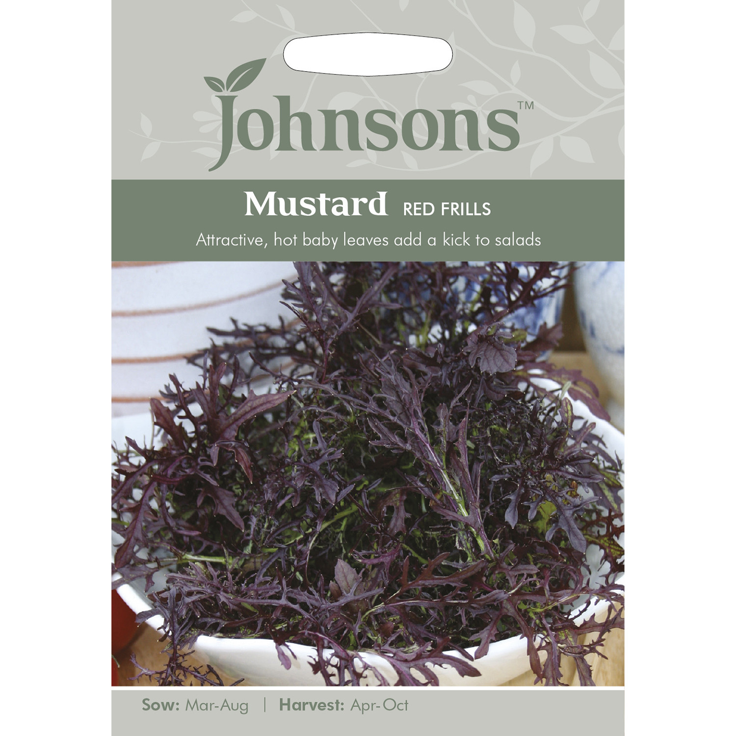 Johnsons Red Frills Mustard Herb Seeds Image 2