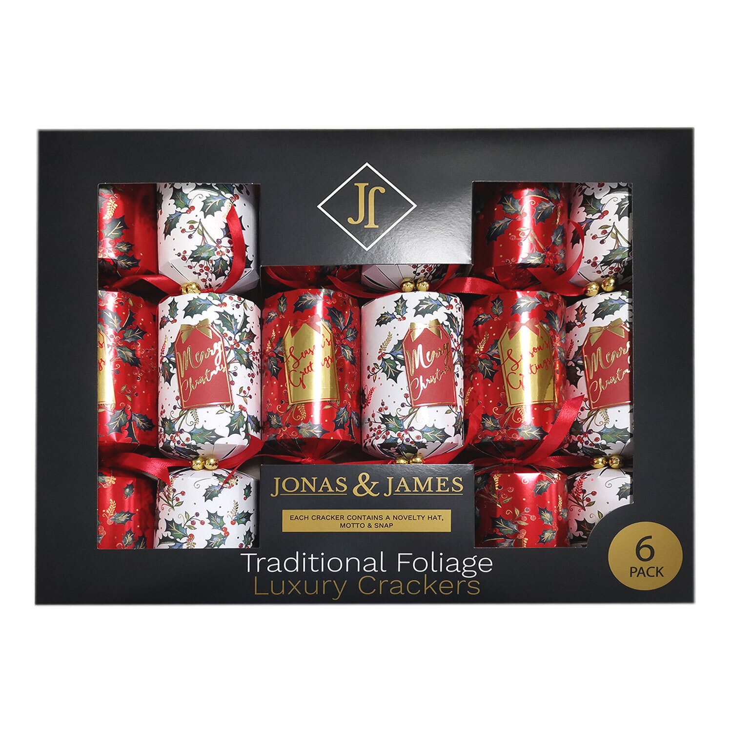 Pack Of 6 Traditional Foliage Crackers Image