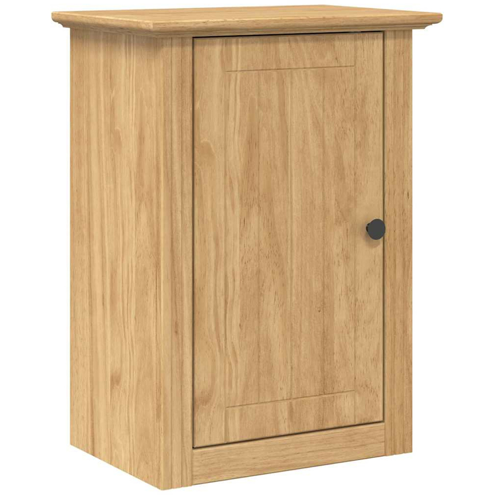 vidaXL Single Door Honey Brown Wall Mounted Bathroom Cabinet Image 2