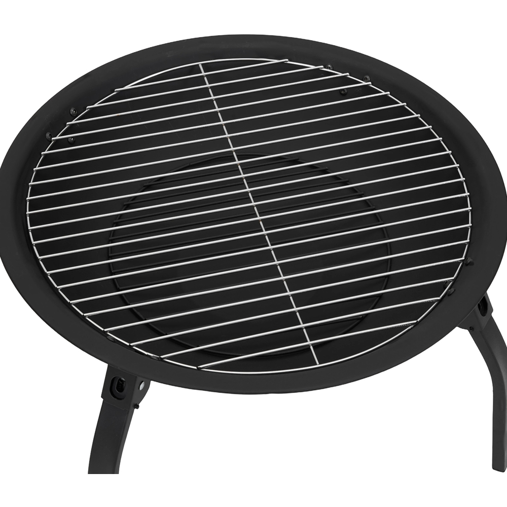 Living and Home Wood Burning Garden Fire Pit with Mesh Screen and Grill Grate Image 3