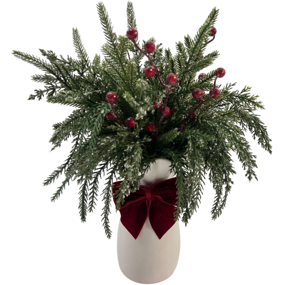 Frosted Red Berry Floristry Pot Image 1