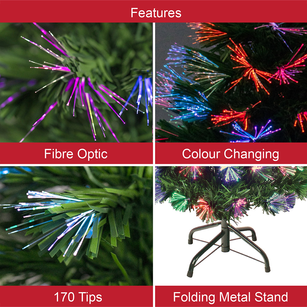 The Christmas Workshop Green Fibre Optic Christmas Tree 5ft Image 6