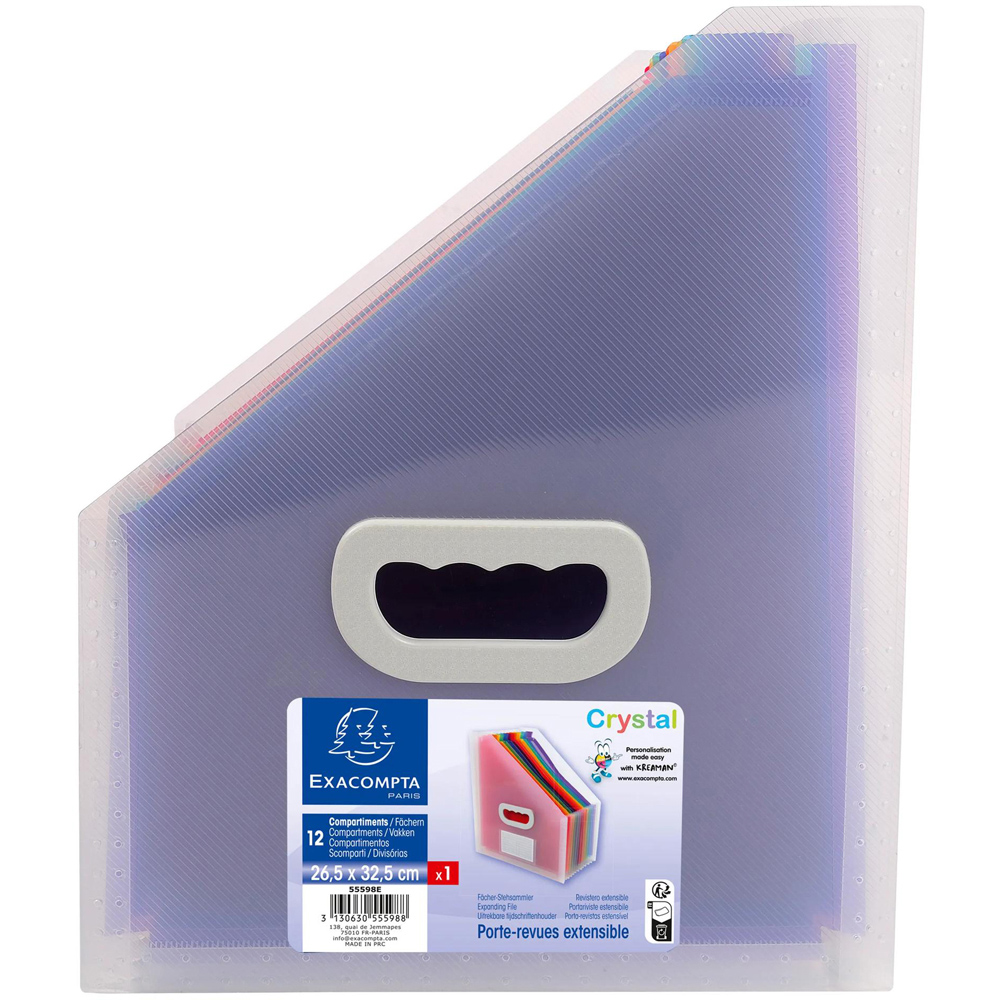 Exacompta Crystal 12 Part Magazine File Holder 4 Pack Image 6