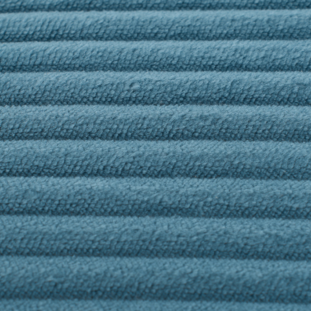 Living and Home Single Seater Blue Foldable Corduroy Upholstered Sofa Bed Image 6