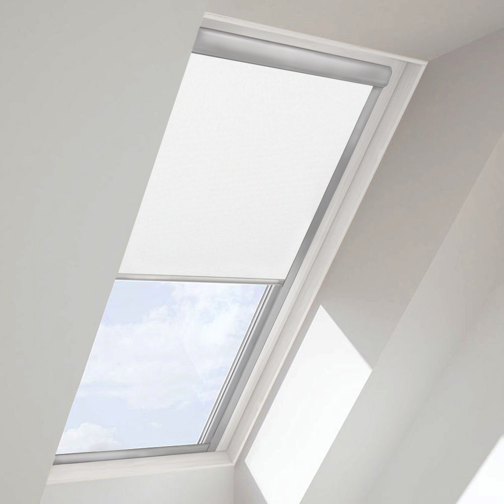 Caecus Blackout Roof Blind MK04 White W79.2cm Image 1