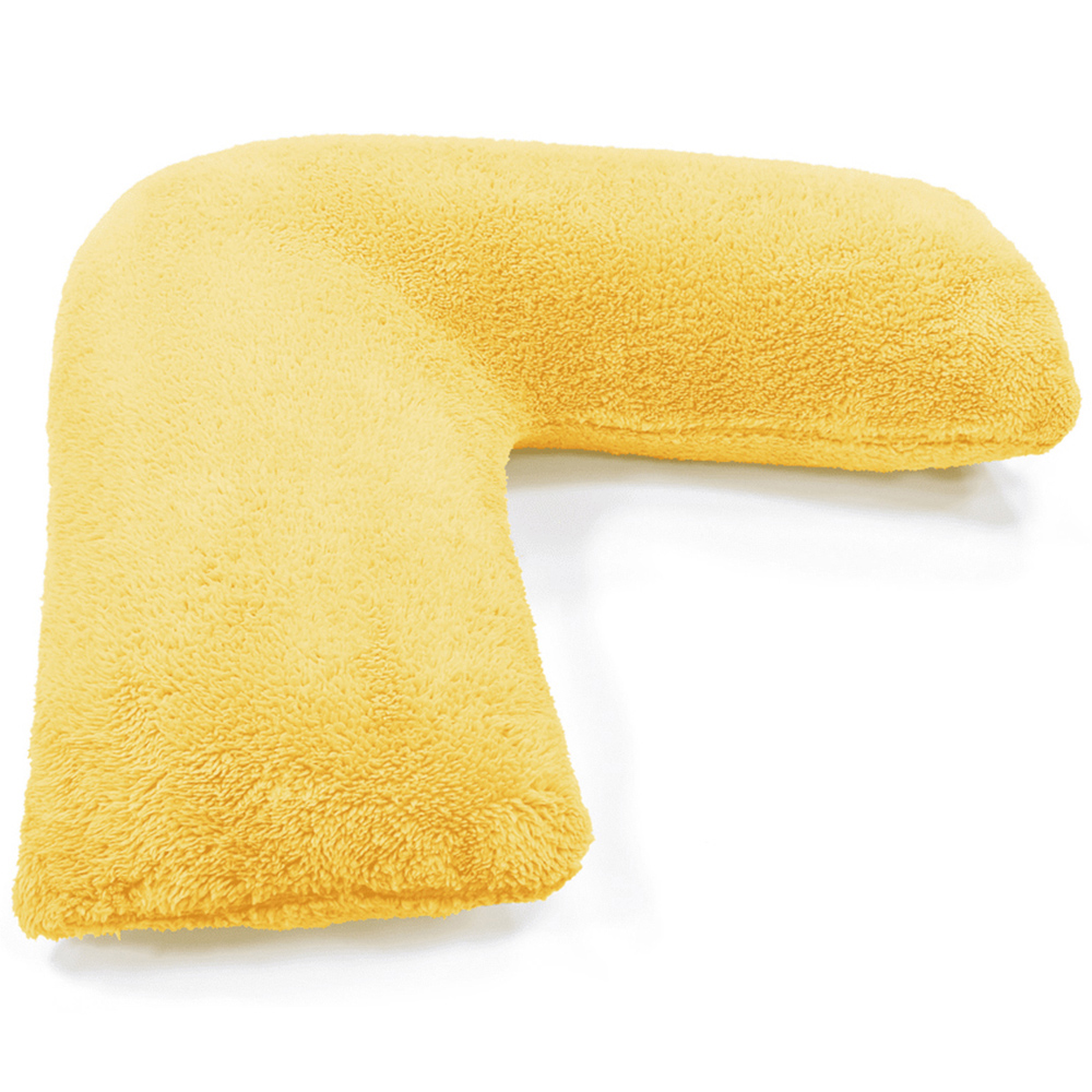 Velosso Ochre Teddy Fleece V Shape Pillow Image 1