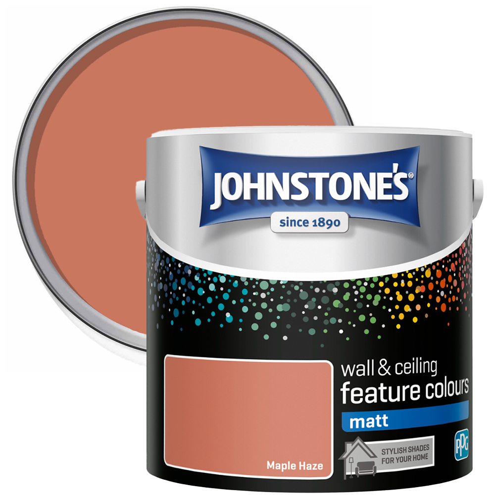 Johnstone's Feature Colours Walls & Ceilings Maple Haze Matt Paint 1.25L Image 1