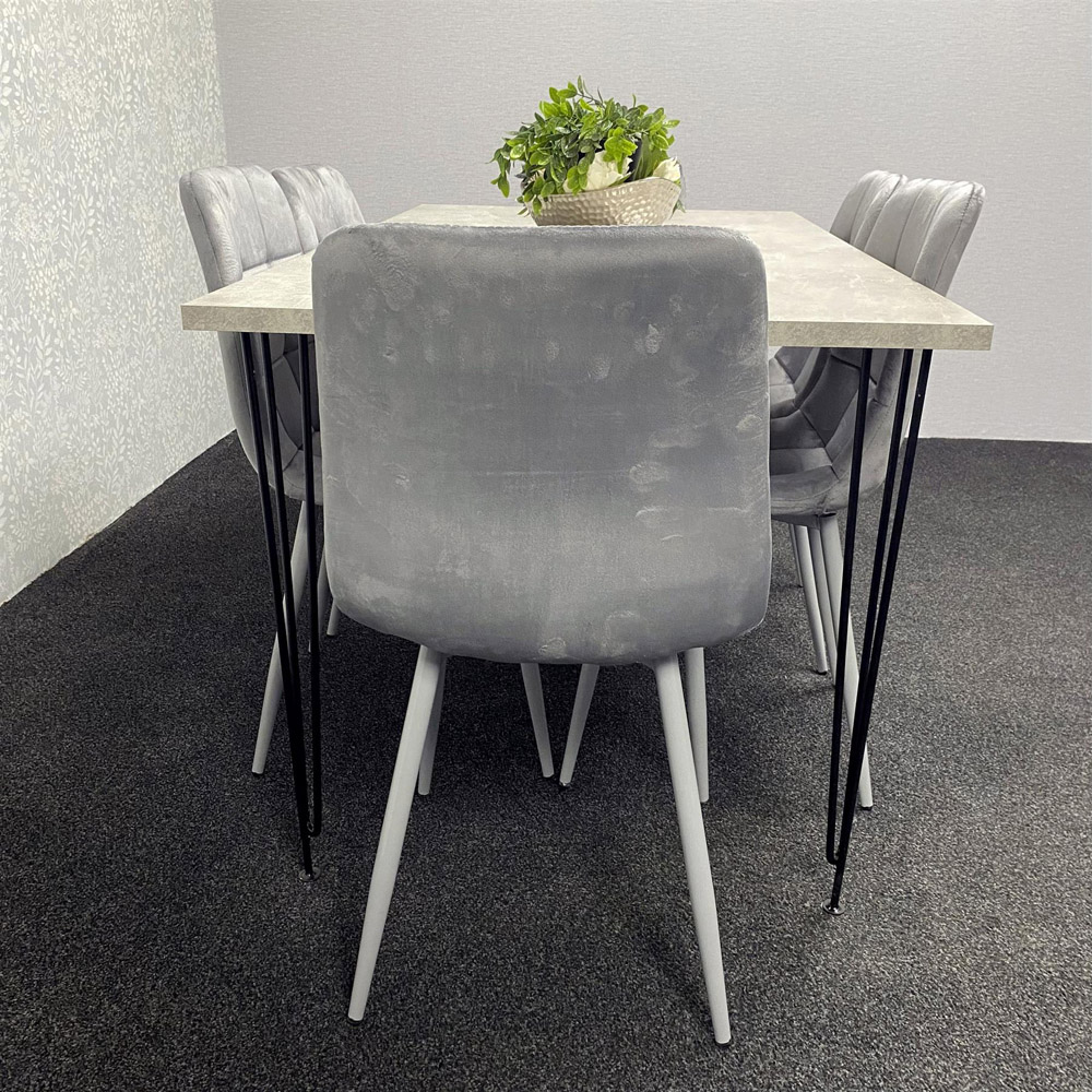 Kosy Koala 6 Seater Grey Dining Table set Image 9