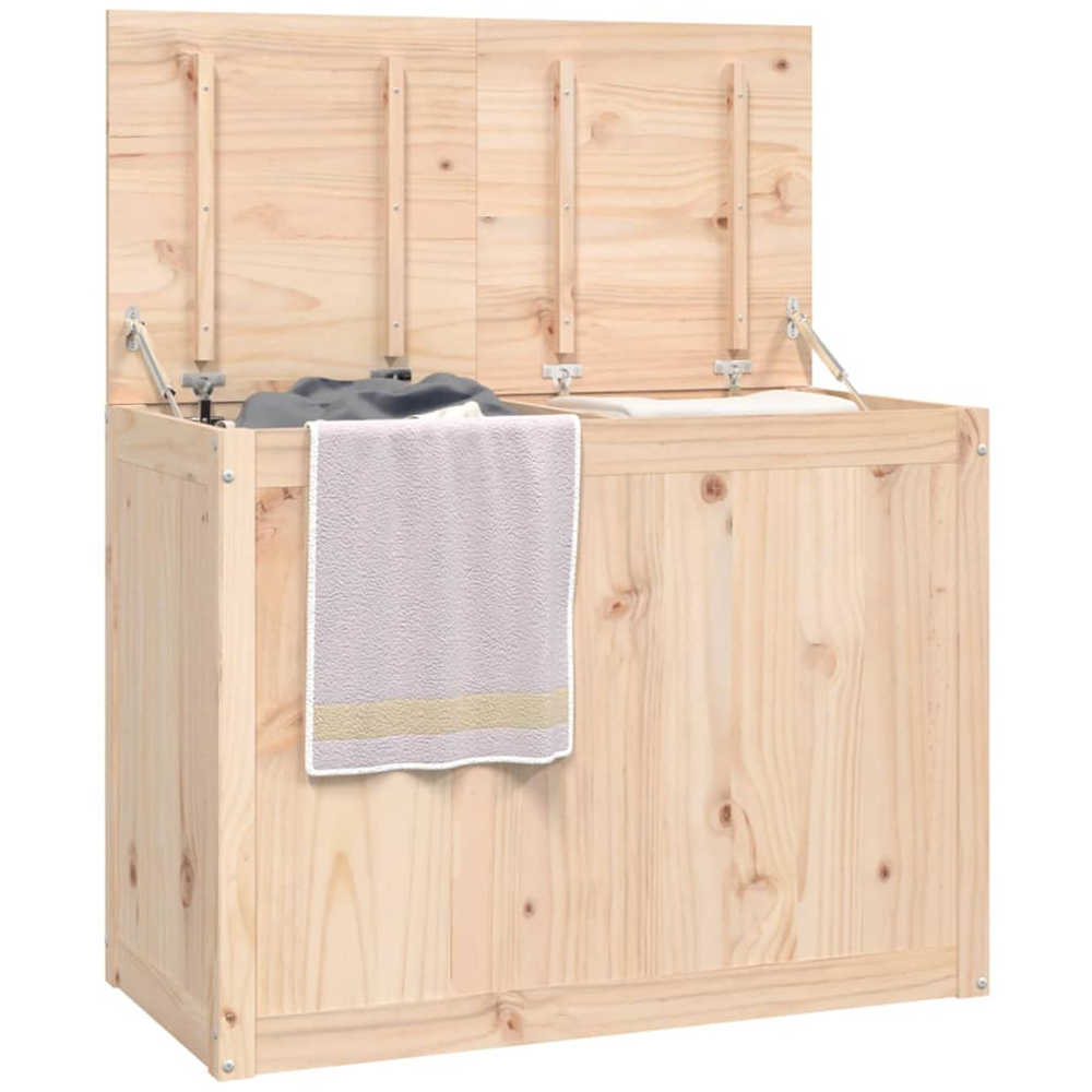 vidaXL Solid Pine Wood Laundry Basket 88.5 x 44 x 66cm Image 3