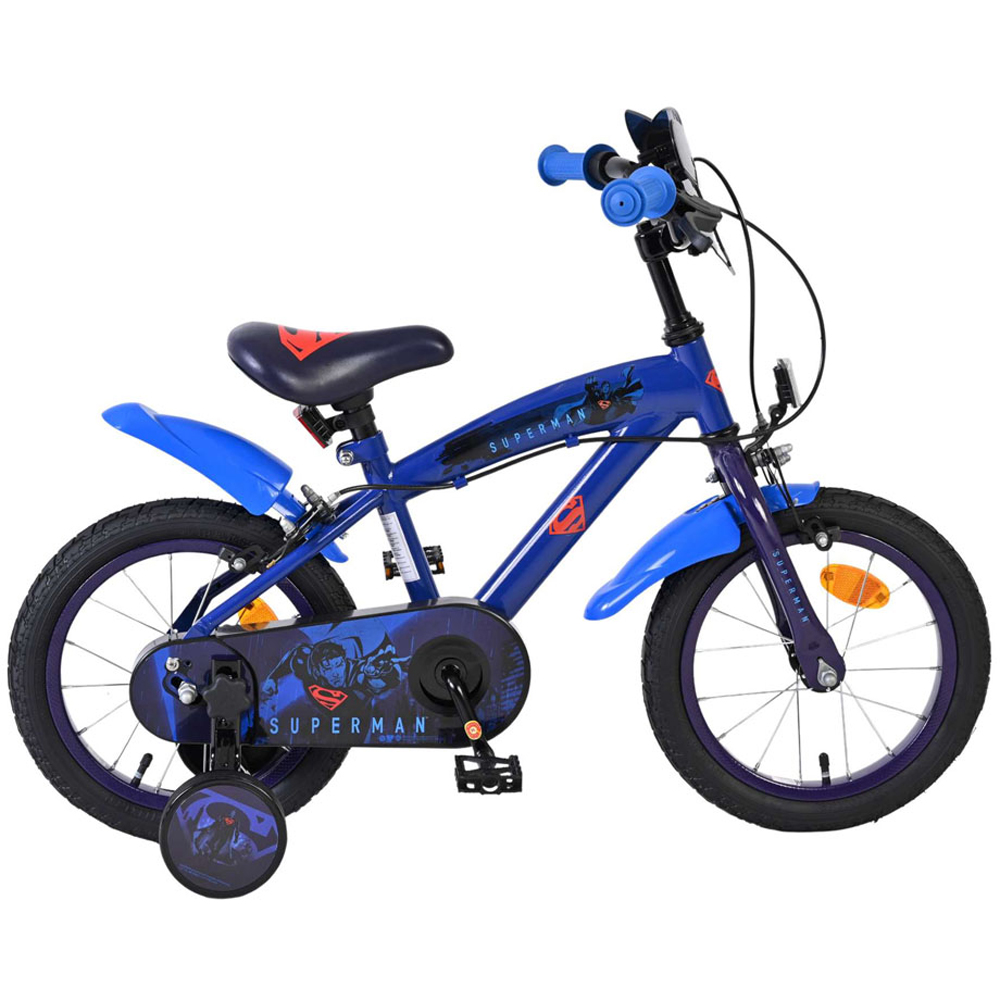Volare DC Comics Superman Kids 14 inch Multicolour Bike with Stabilisers Image 6