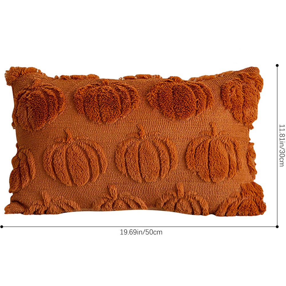 Living and Home Orange Pumpkin Soft Plush Throw Pillow 30 x 50cm Image 6