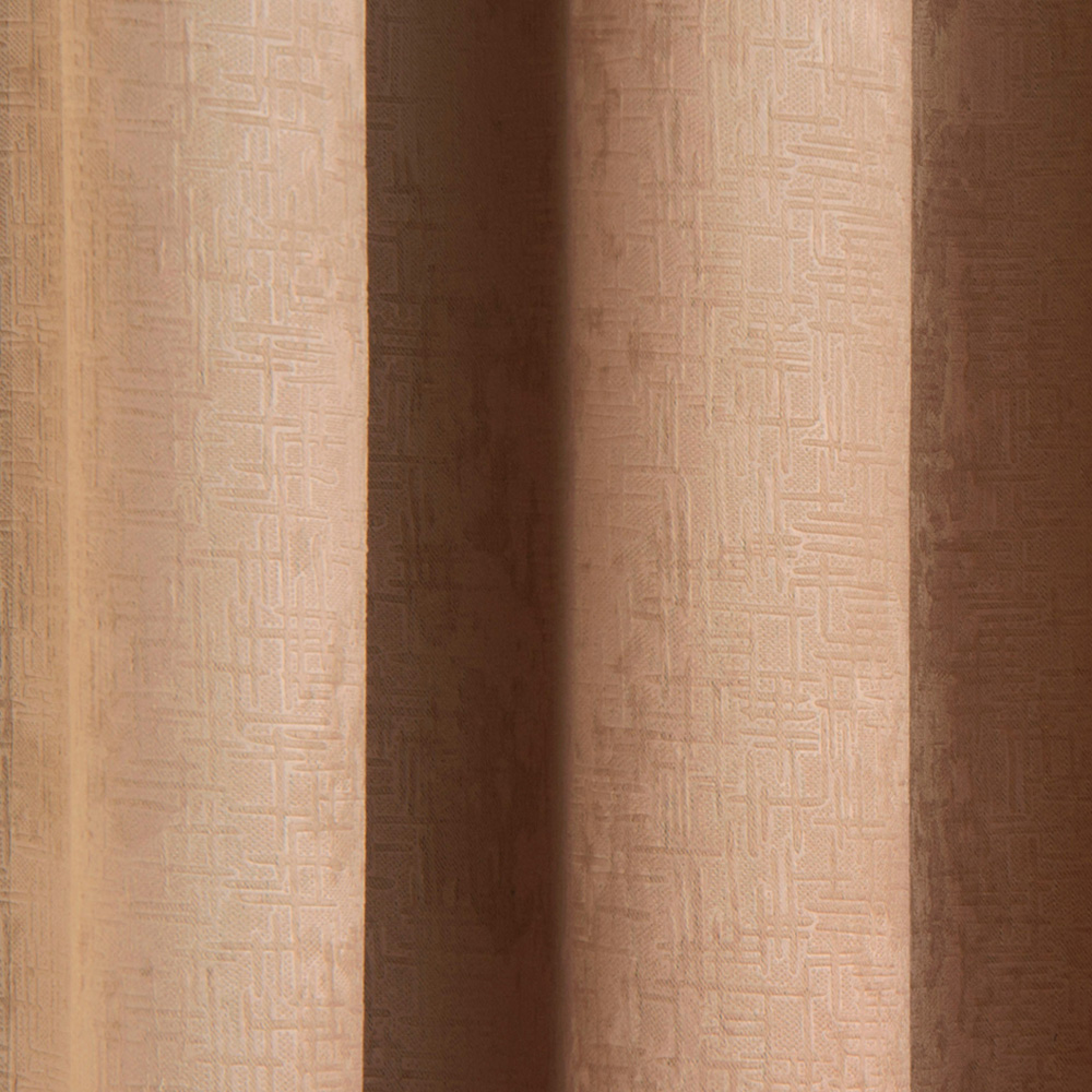 Enhanced Living Vogue Latte Thermal Blackout Eyelet Readymade Curtains 229 x 229cm Image 2