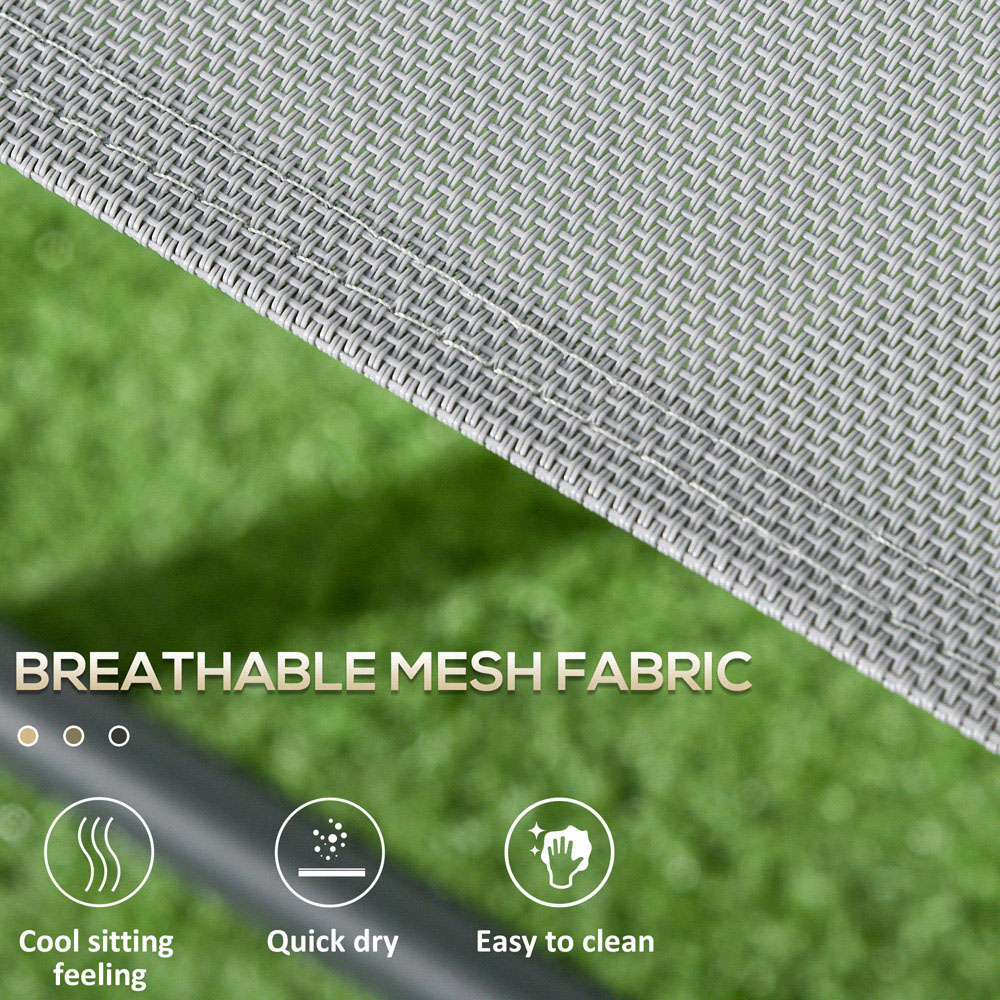 Outsunny 2 Seater Foldable Bistro Set Light Grey Image 5