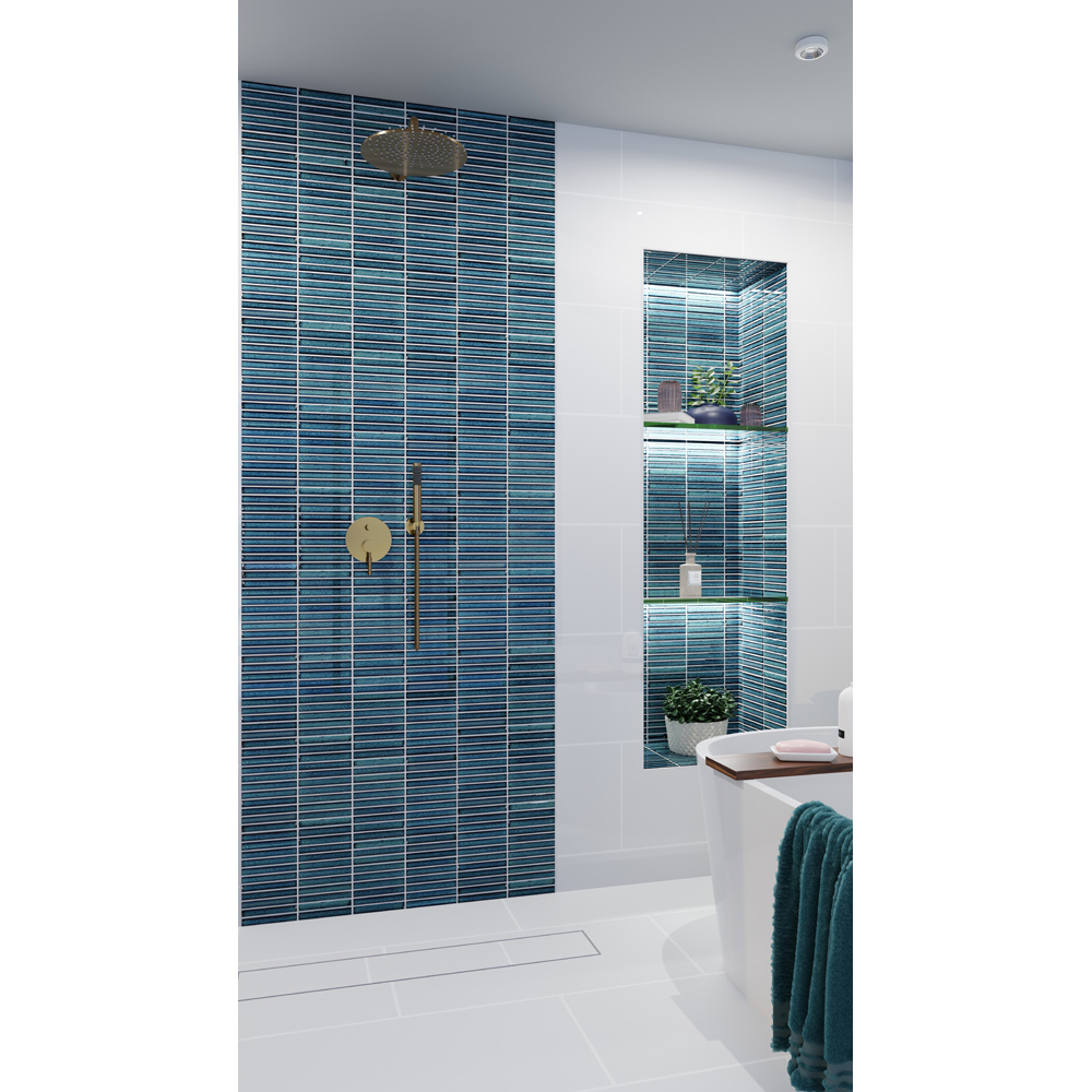 House of Mosaics Kingfisher Mini Linear Mosaic Tile Sheet Image 5