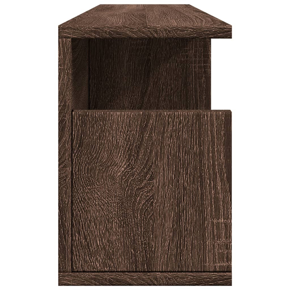 vidaXL 3 Open Shelf Brown Oak Wall Cabinet Image 4