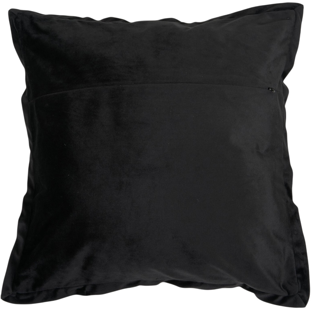 Celine Woven Squares Cushion Black Image 2