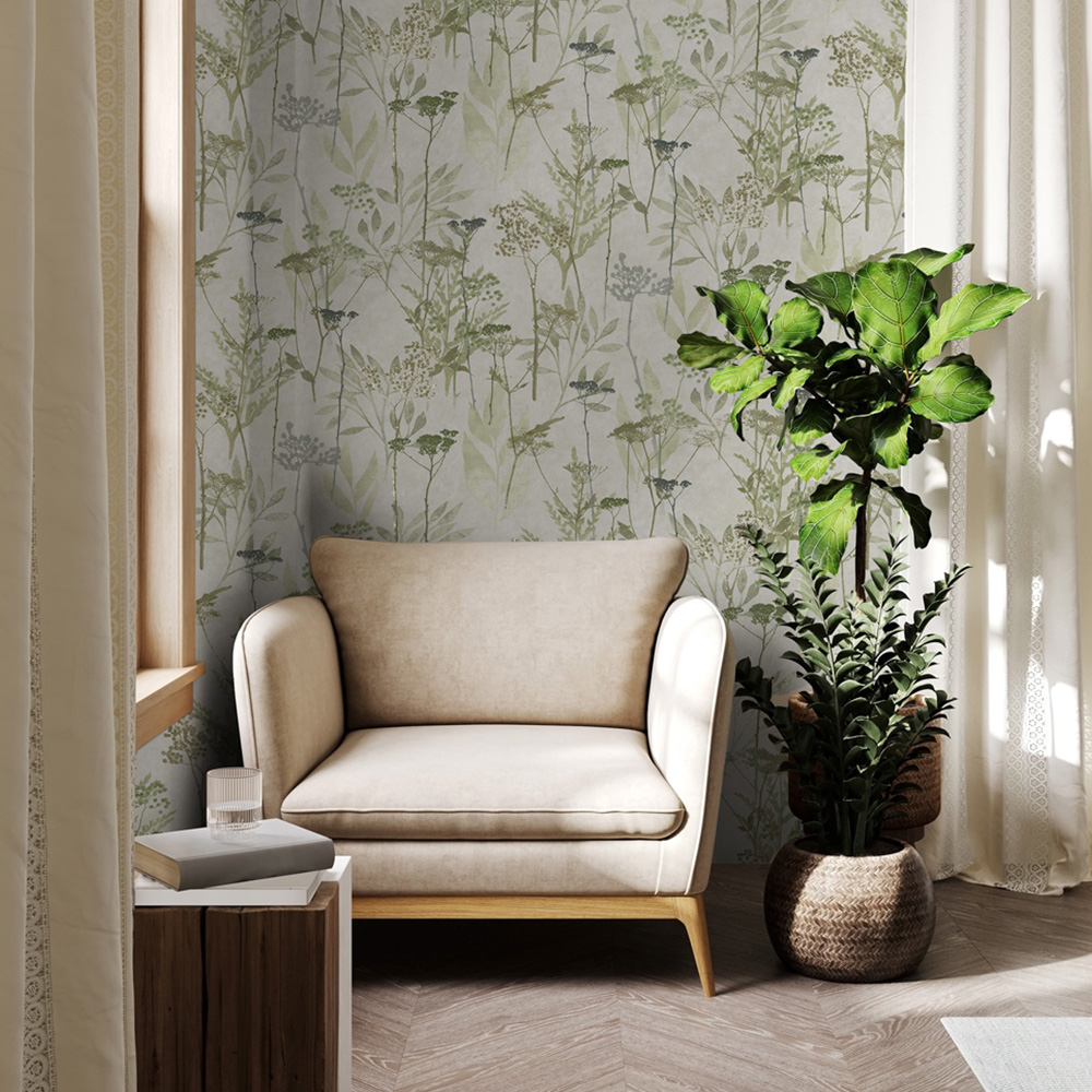 Superfresco Easy Solstice Sage Green Wallpaper Image 4