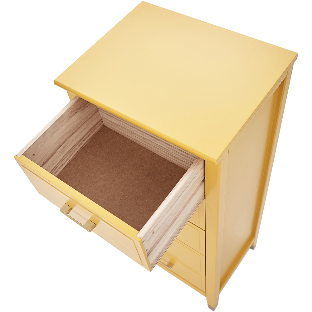 Palazzi 5 Drawer Mustard Narrow Chest of Drawers Image 6