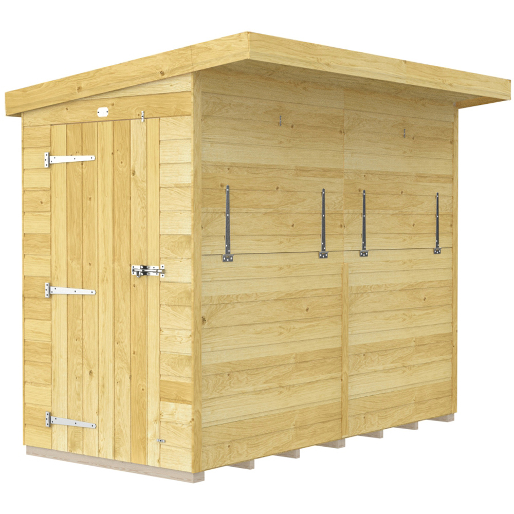 DIY Sheds 8 x 4ft Single Door Pressure Treated Tongue and Groove Timber Outdoor Bar Shed Image 3