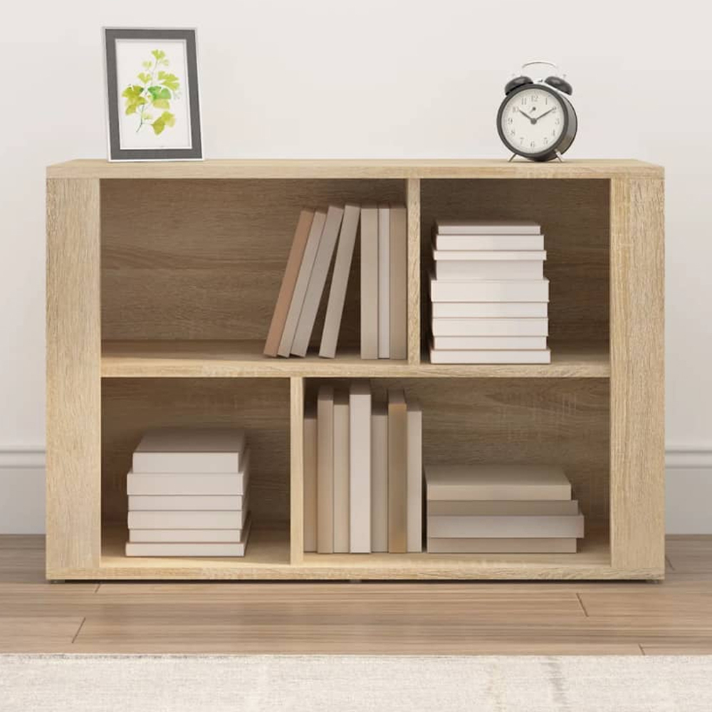 vidaXL 4 Open Shelf Sonoma Oak Sideboard Image 1