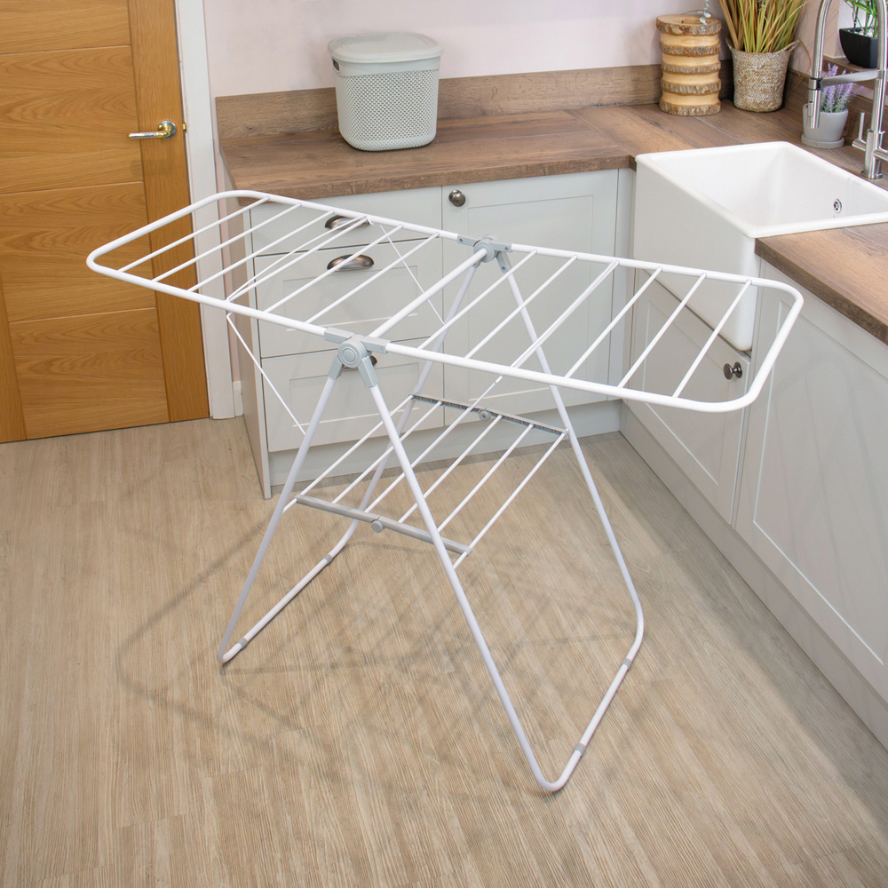 JVL White Winged Clothes Airer 13m Image 2