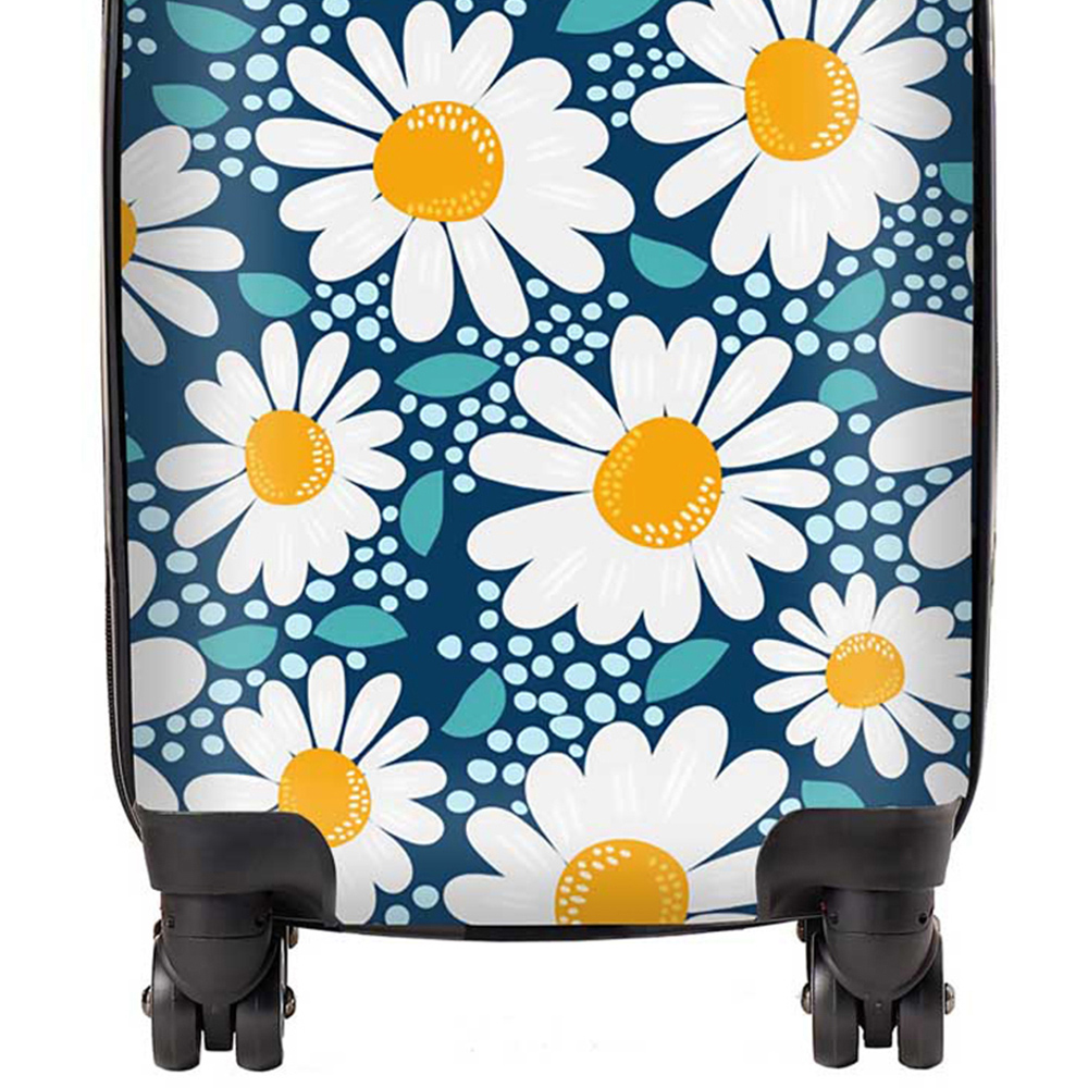 Warren Reed Designer Small Camomile Flowers Suitcase Image 2