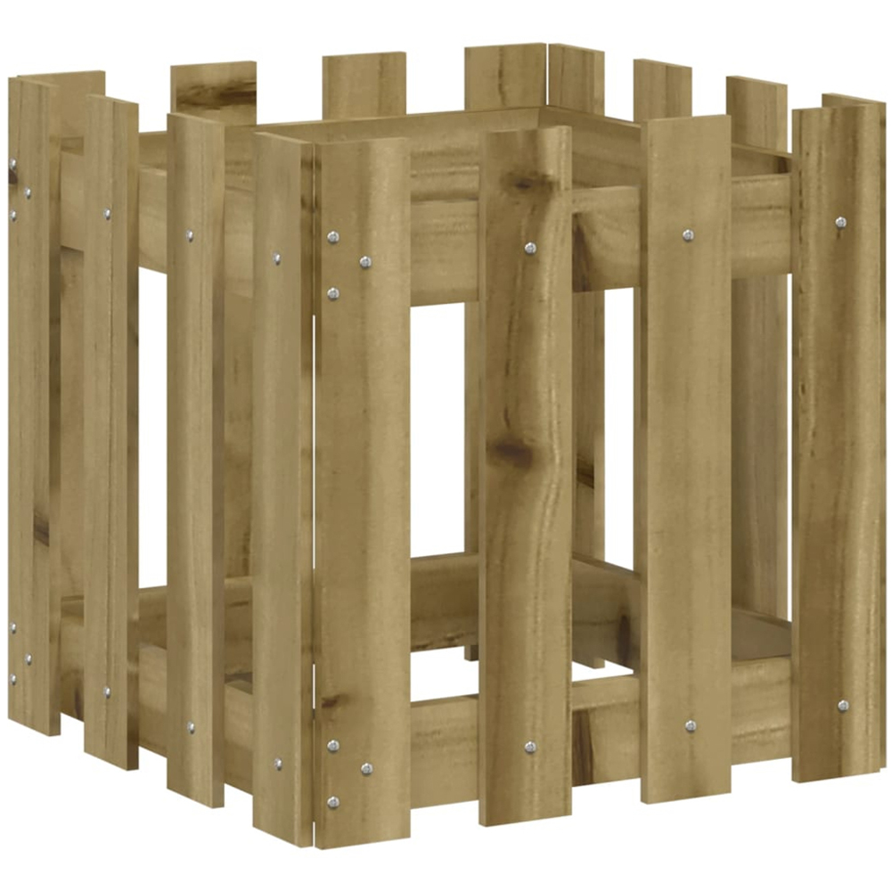 vidaXL Brown Pine Wood Raised Garden Bed 40 x 40 x 40cm Image 4