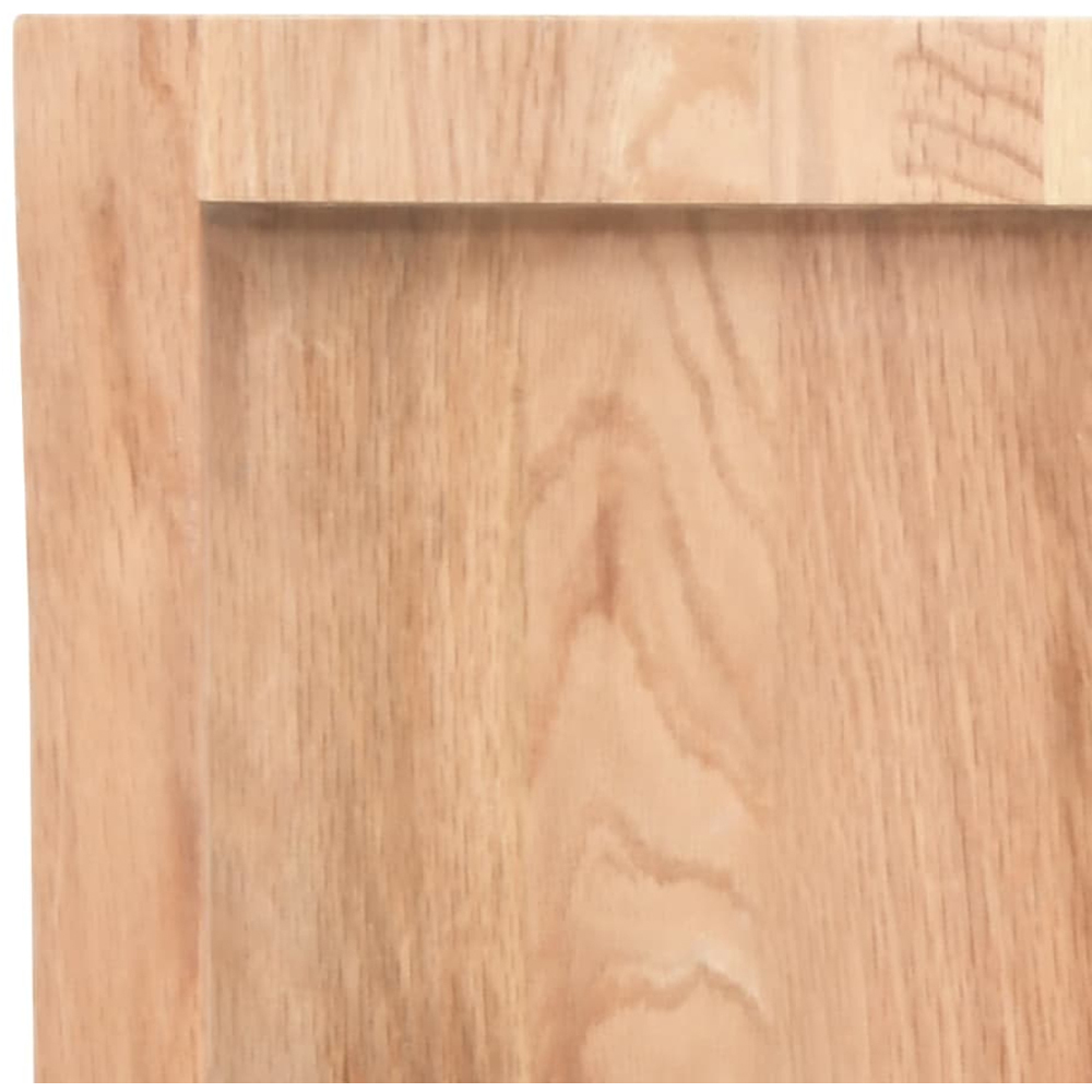 vidaXL 30 x 80cm Light Brown Oak Wood Wall Shelf Image 5