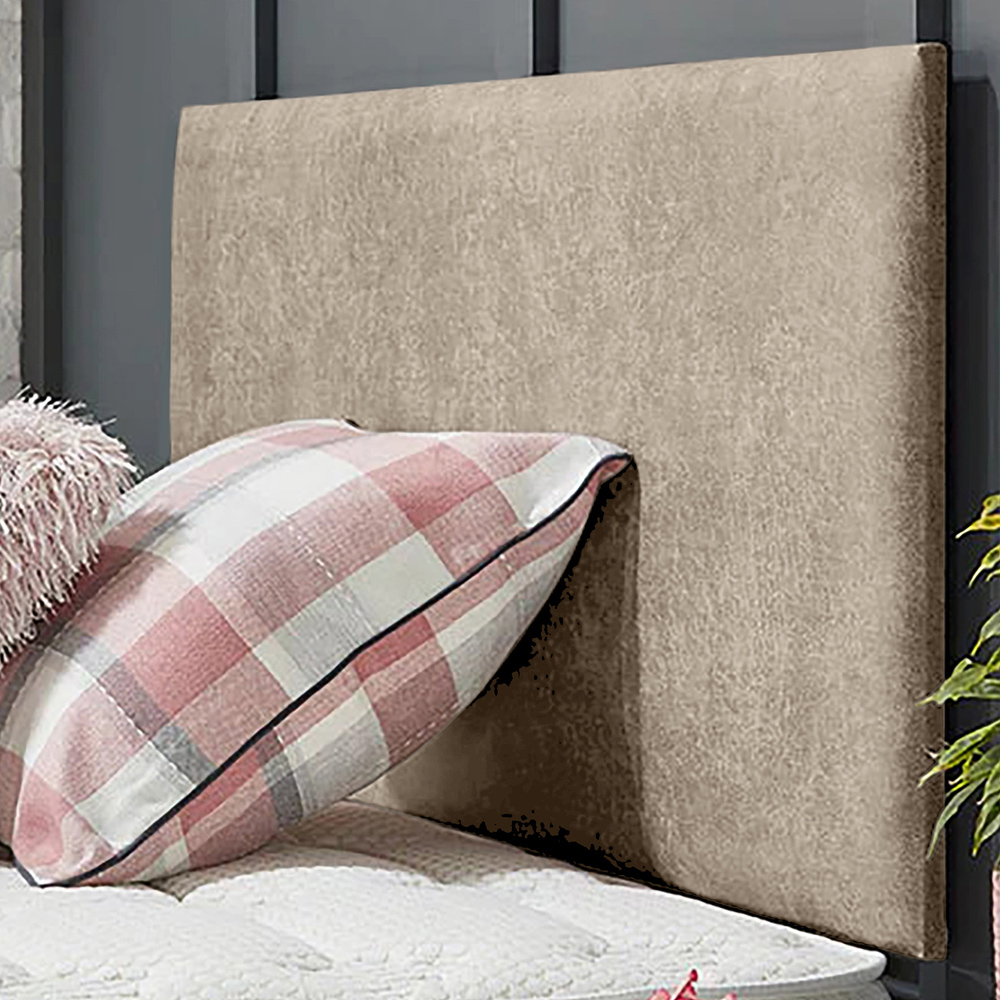 Eleganza Home Fluso Single Cream Naples Strutted Headboard Image 1