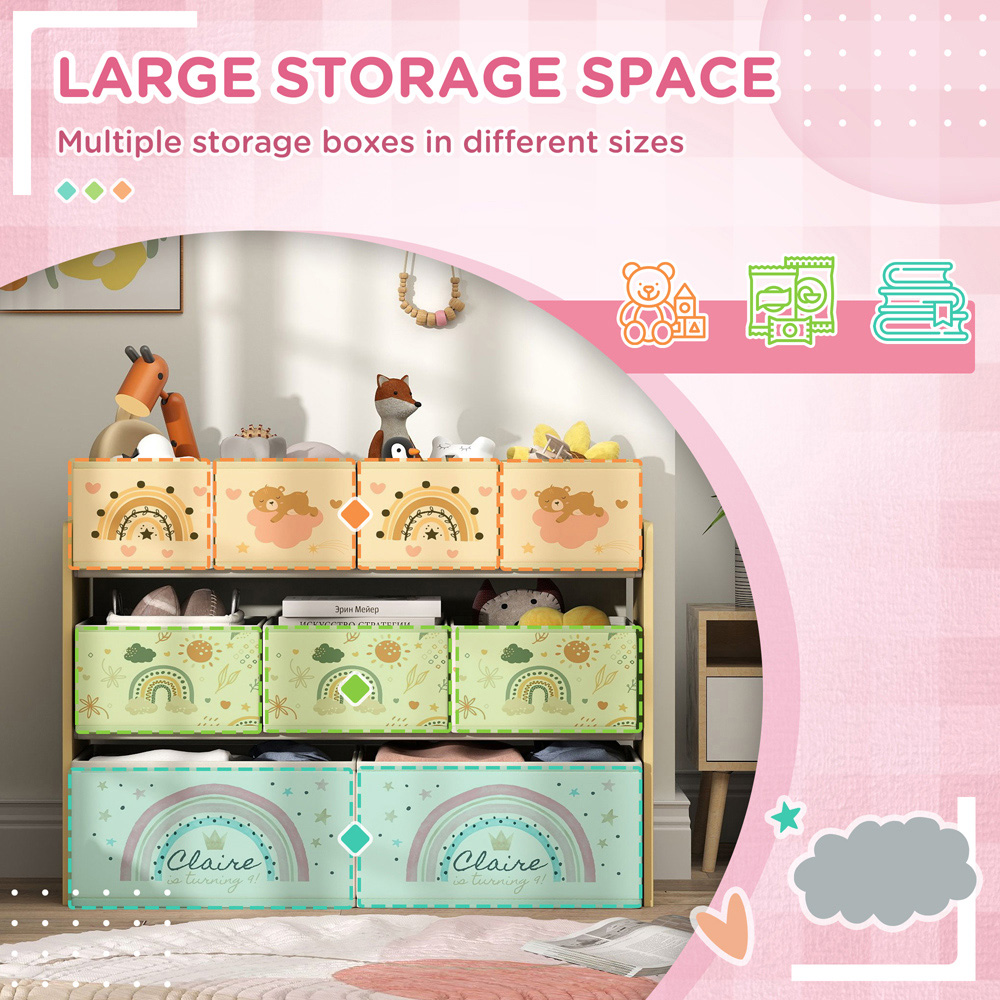 AIYAPLAY 3 Tier Yellow Toy Organiser Shelf Image 8