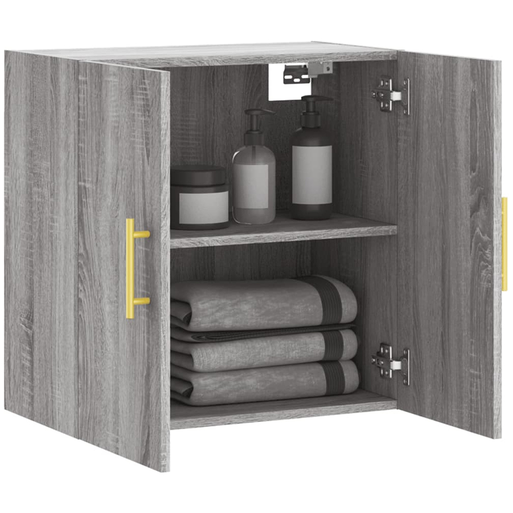 vidaXL 2 Door Grey Sonoma Wall Cabinet Image 4