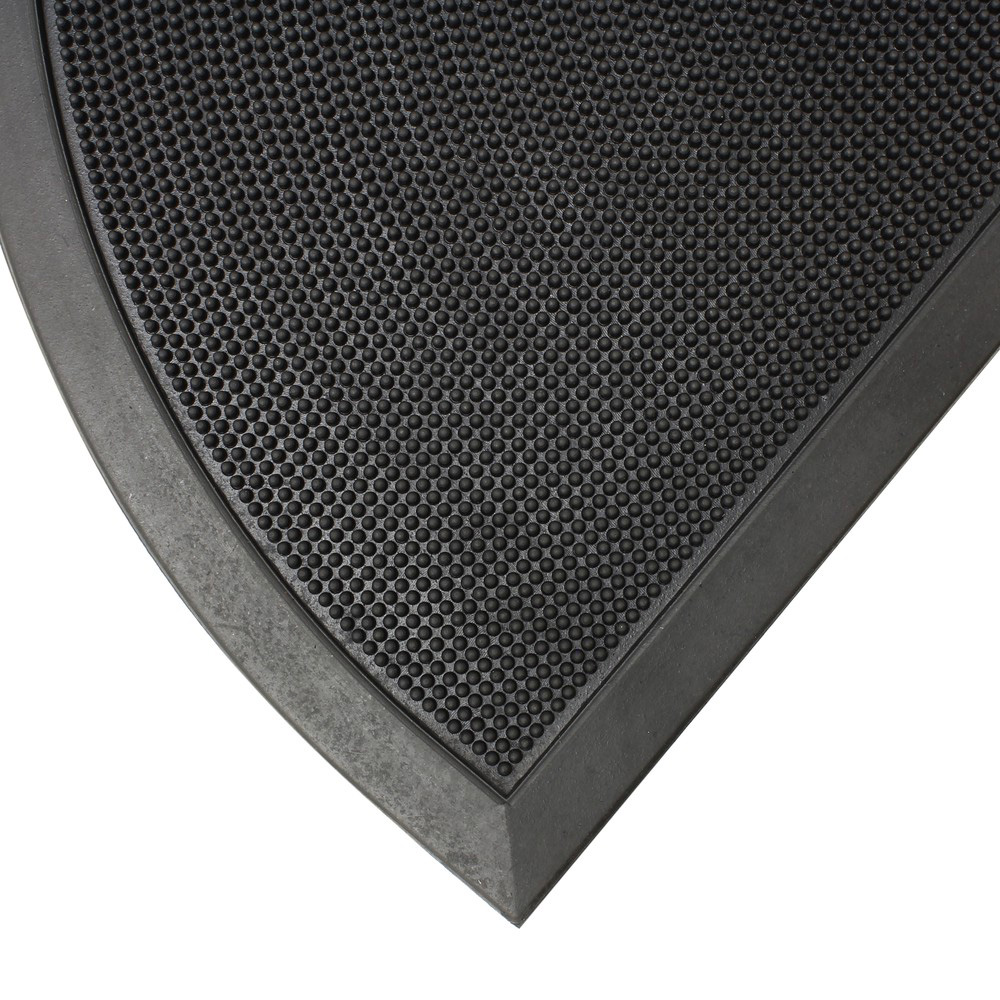 JVL Sesia Black Halfmoon Rubber Scraper Mat 40 x 70cm  Image 4