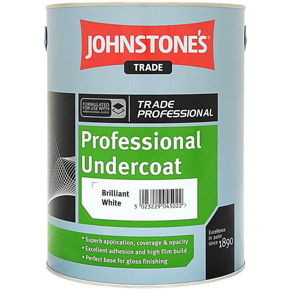 Johnstone's Trade Professional Brilliant White Undercoat 5L Image