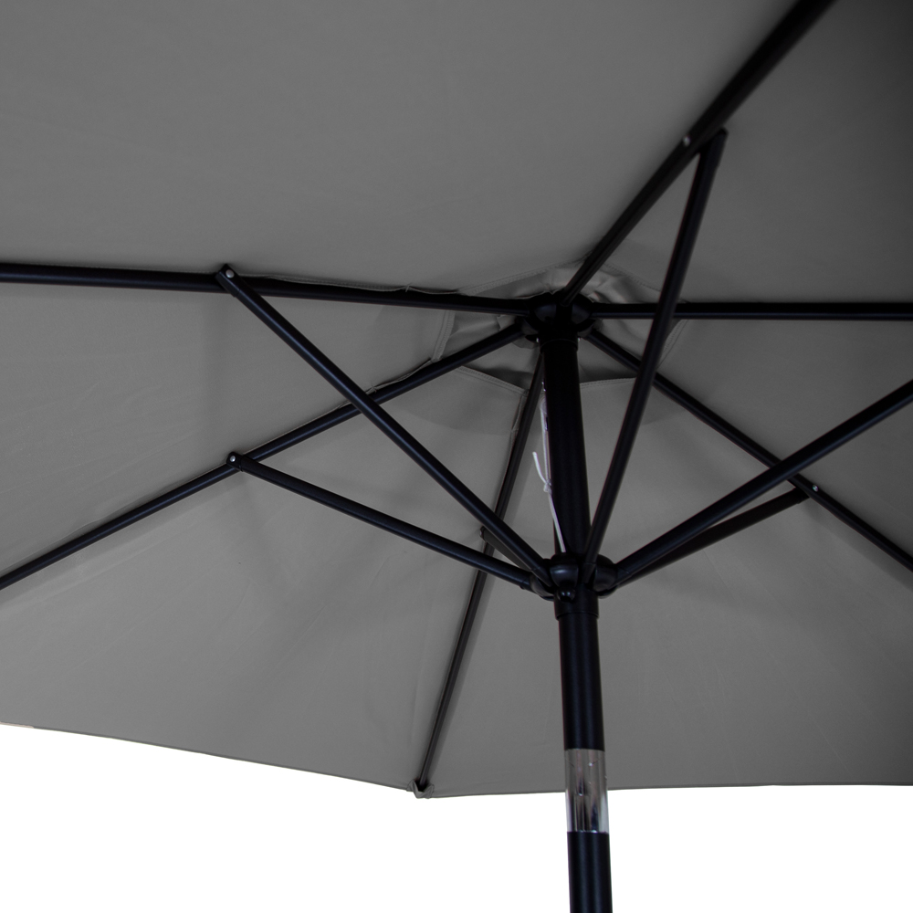 Charles Bentley Grey Metal Crank and Tilt Parasol 2.7m Image 7