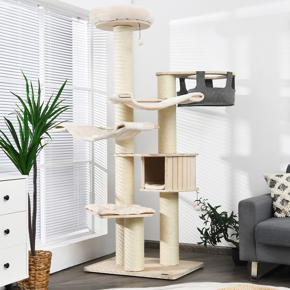 Costway Multi Level Cat Tree Tower 197cm Image 2