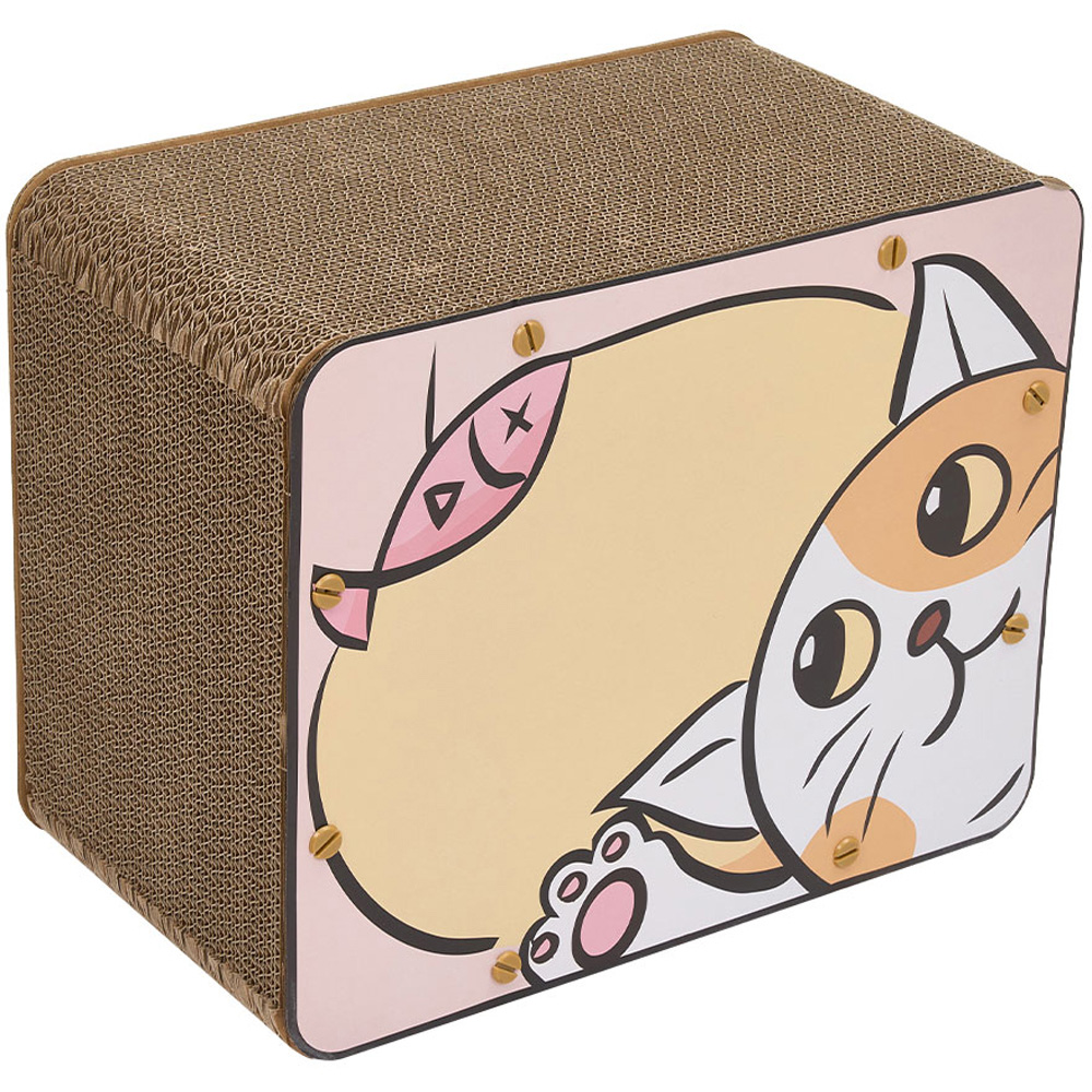 H&O Direct Pink Creative TV Cartoon Cat Scratcher House Image 3