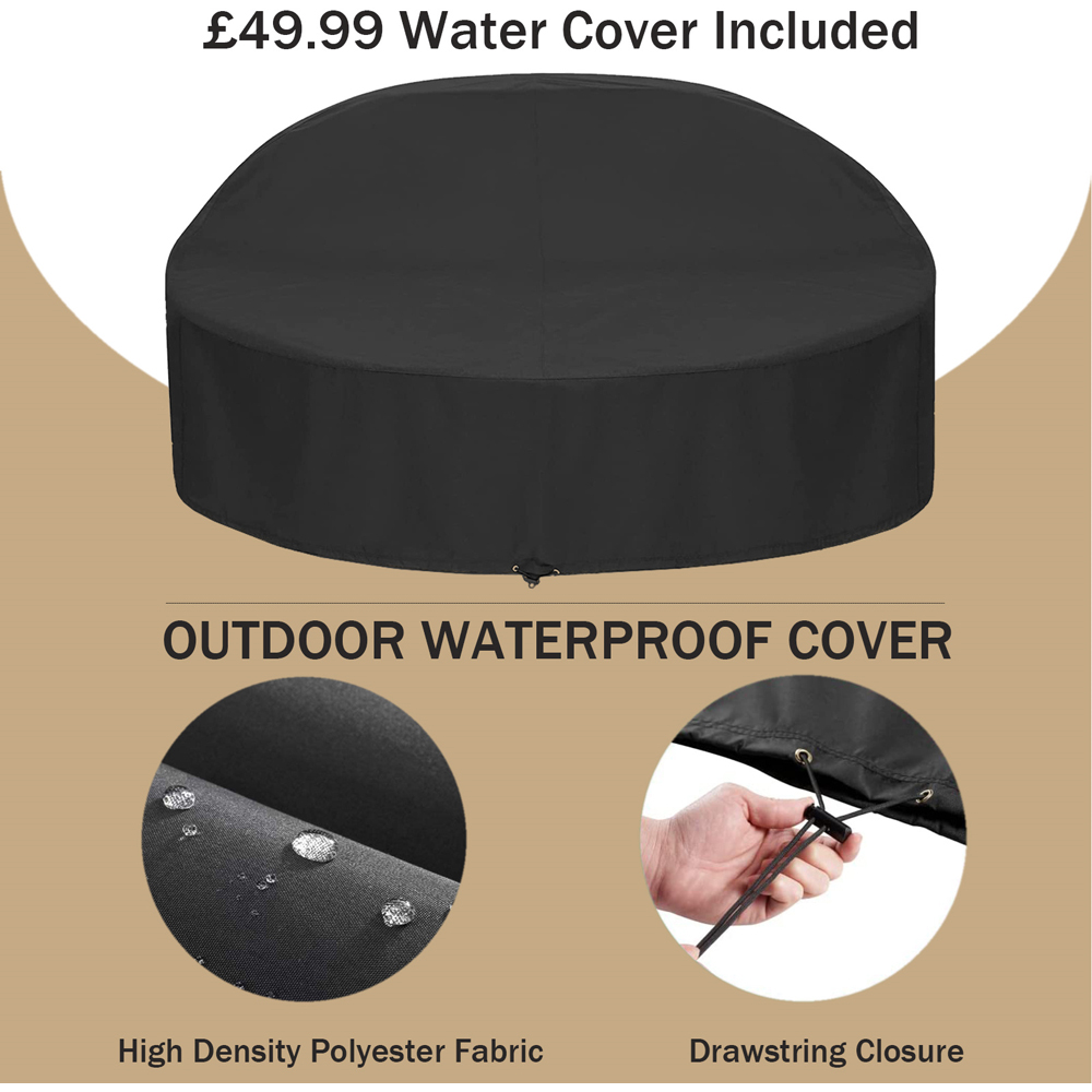 Furniture One 8 Seater Rattan Sun Lounger Sofa Set with Canopy 180cm Image 8