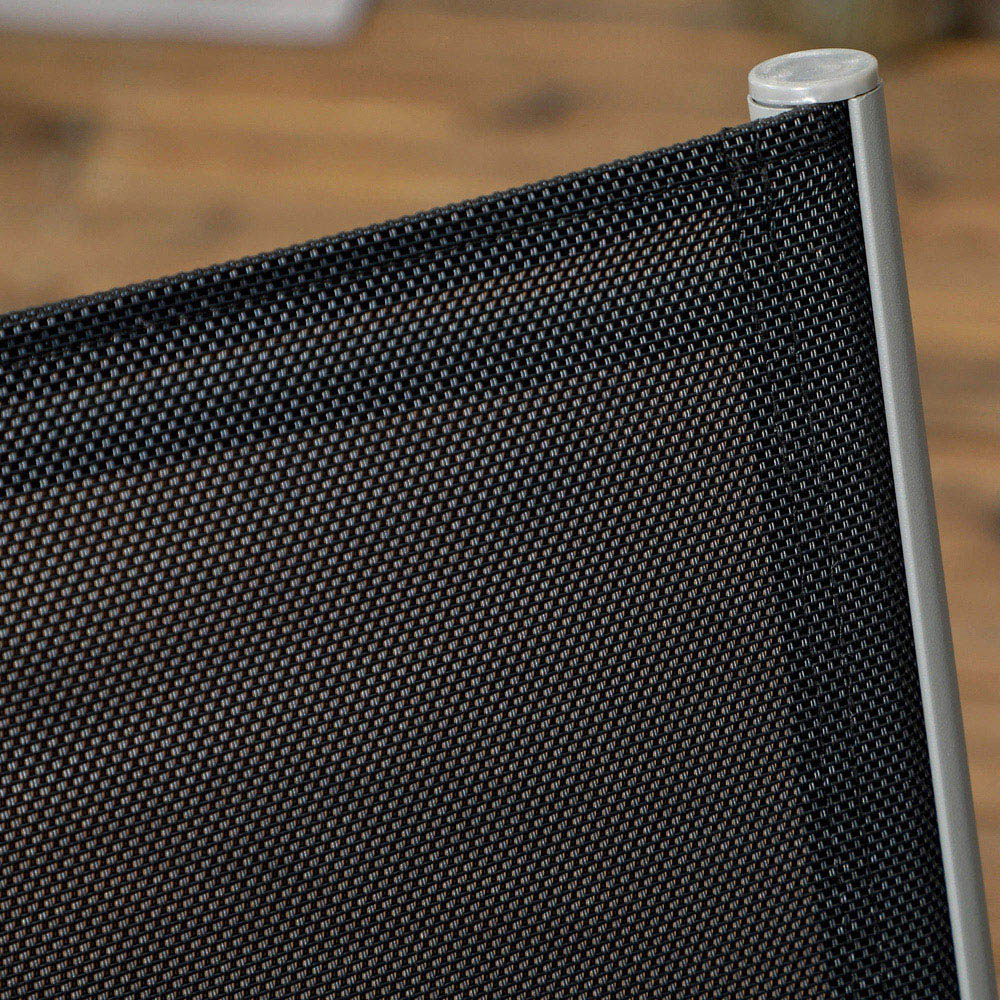 Outsunny 6 Seater Black Garden Dining Set Image 3