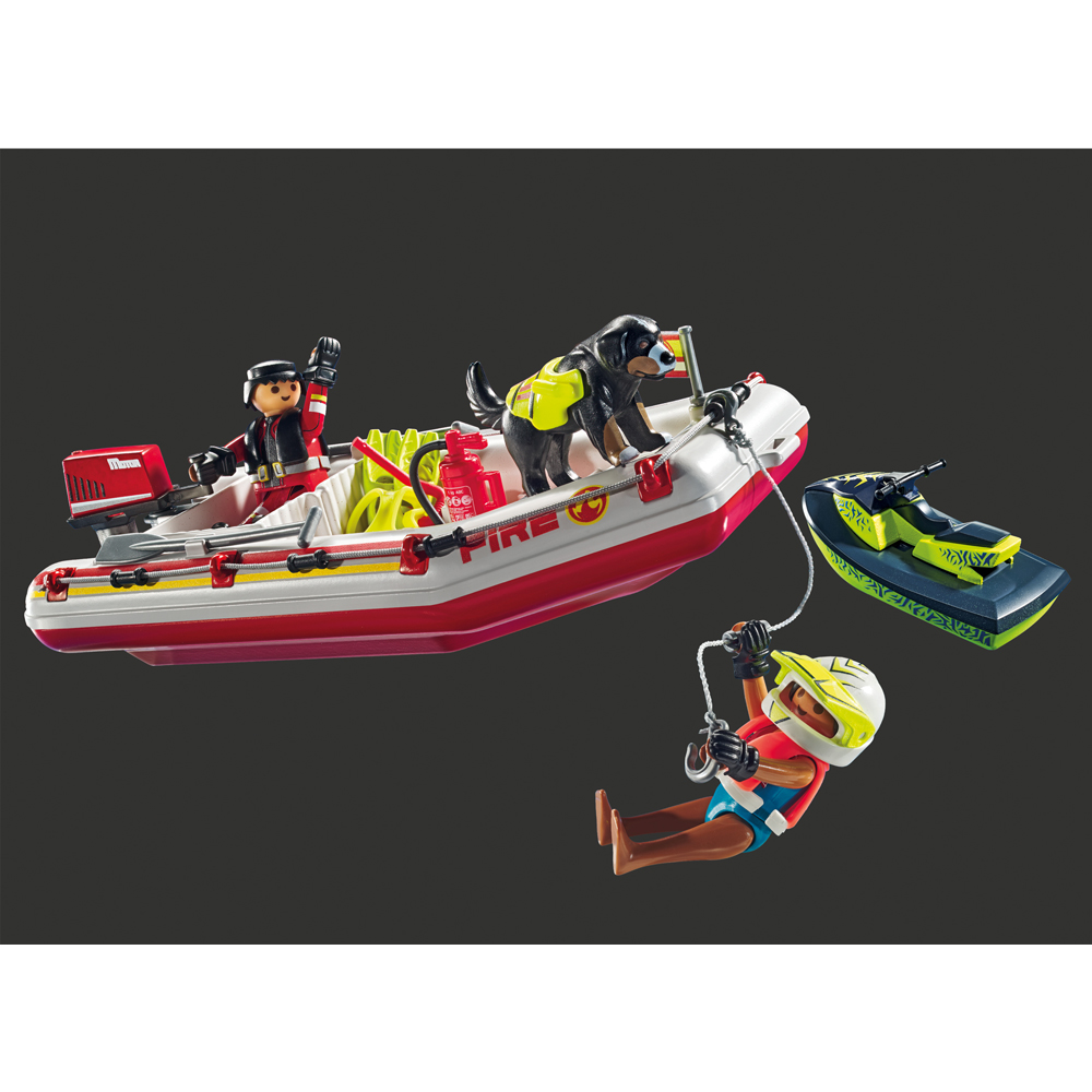Playmobil Fireboat with Aqua Scooter Playset 52 Piece Image 5