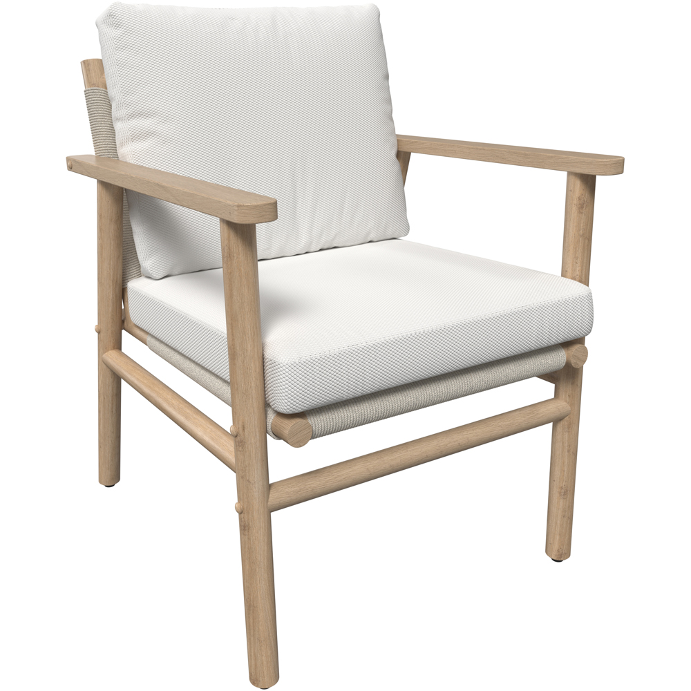 Charles Bentley Delgada 2 Seater Acacia and Weave Bistro Set Image 5