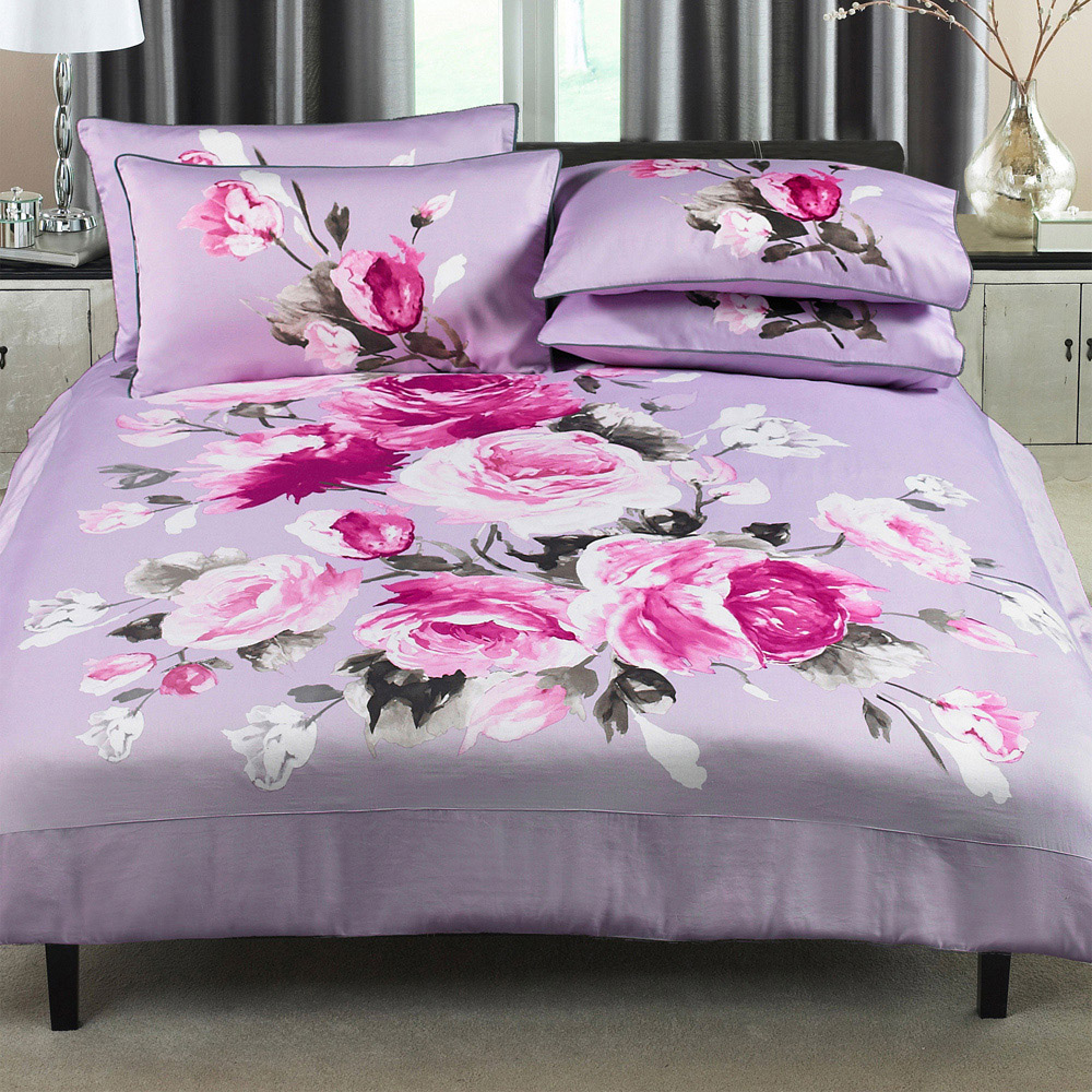 Paoletti Windsor Super King Size Cream 300 Thread Count Duvet Cover Set Image 1