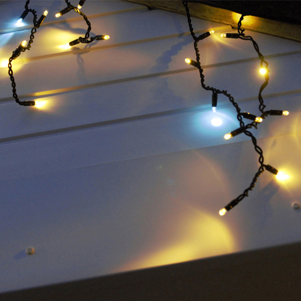 Eagle Connect 360 Warm White LED White Icicle Light 14m Image 1